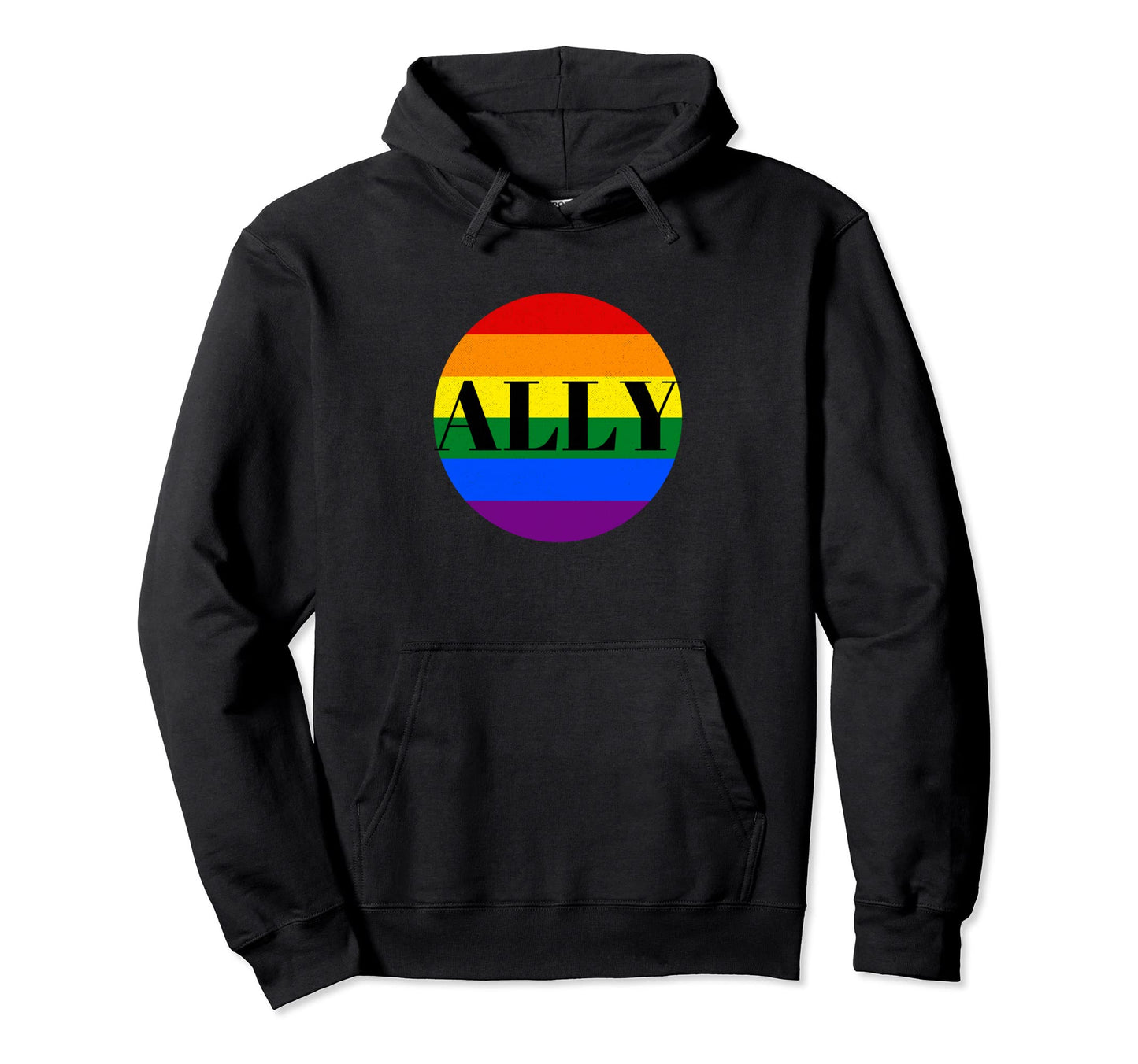 Ally Rainbow Proud Transgender Gay Hoodie - Minimalist Print Unisex - T-Shirt, Sweatshirt, Hoodie