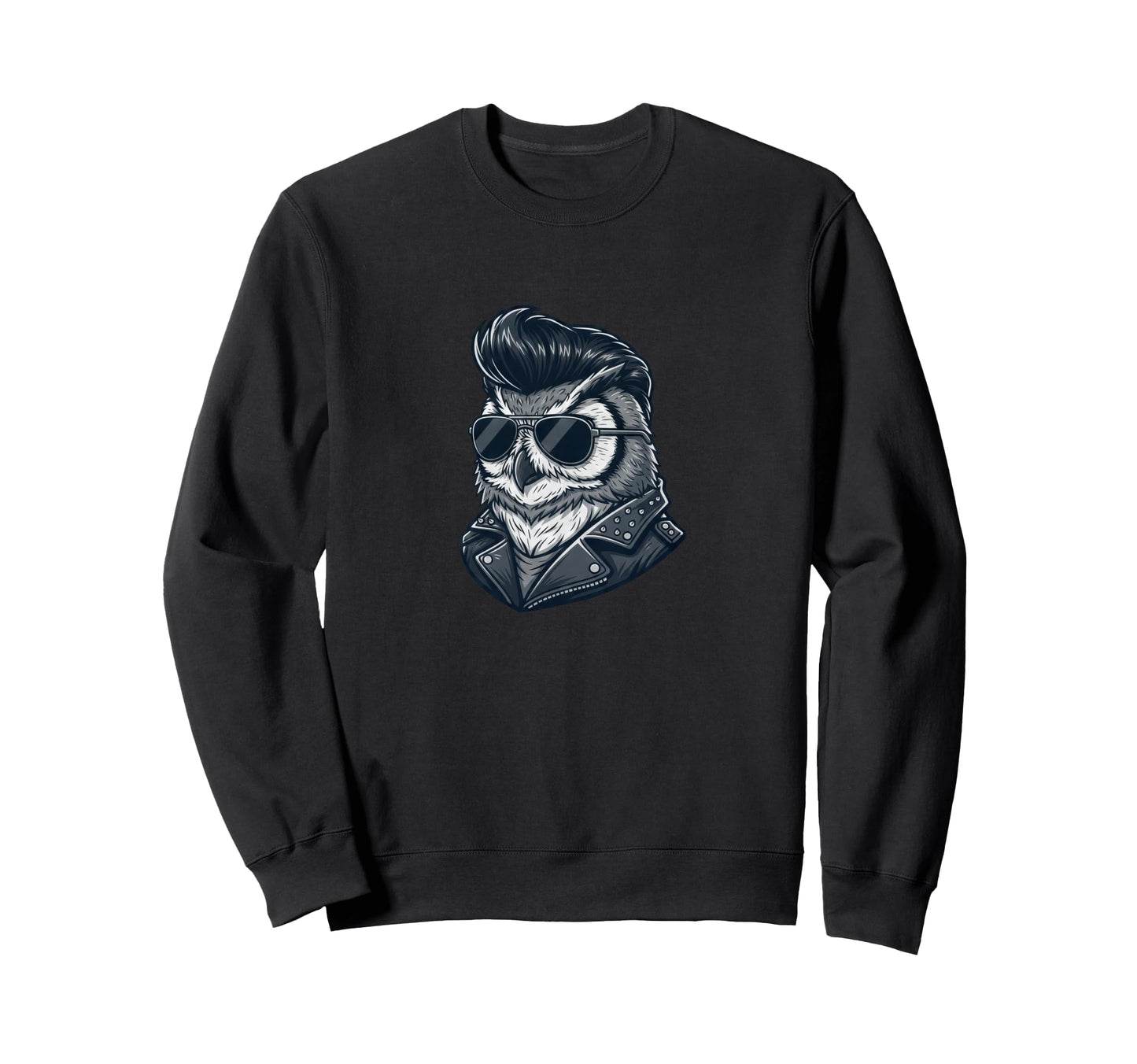 Owl Rock Roll 60S Sweatshirt - Streetwear Style Men Women - T-Shirt, Sweatshirt, Hoodie