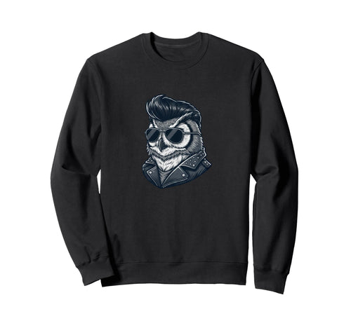 Owl Rock Roll 60S Sweatshirt - Streetwear Style Men Women - T-Shirt, Sweatshirt, Hoodie