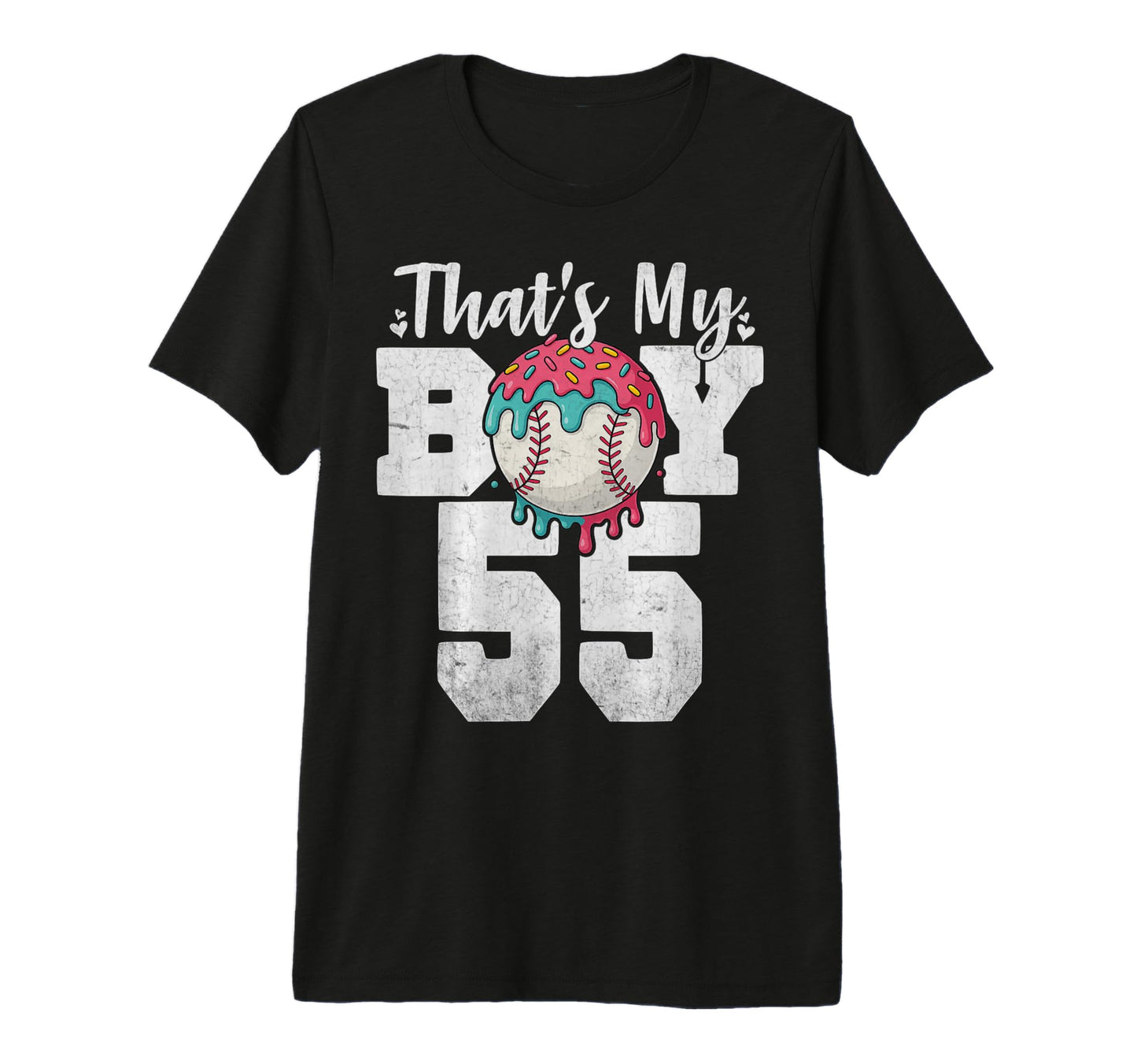 Thats My Baseball 55 Number Mom Dad T-Shirt - Fun Novelty Design Men Women - T-Shirt, Sweatshirt, Hoodie
