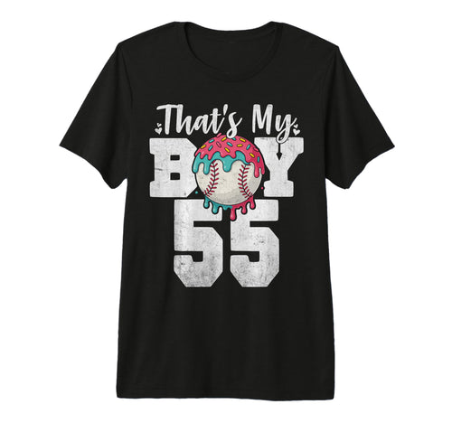 Thats My Baseball 55 Number Mom Dad T-Shirt - Fun Novelty Design Men Women - T-Shirt, Sweatshirt, Hoodie