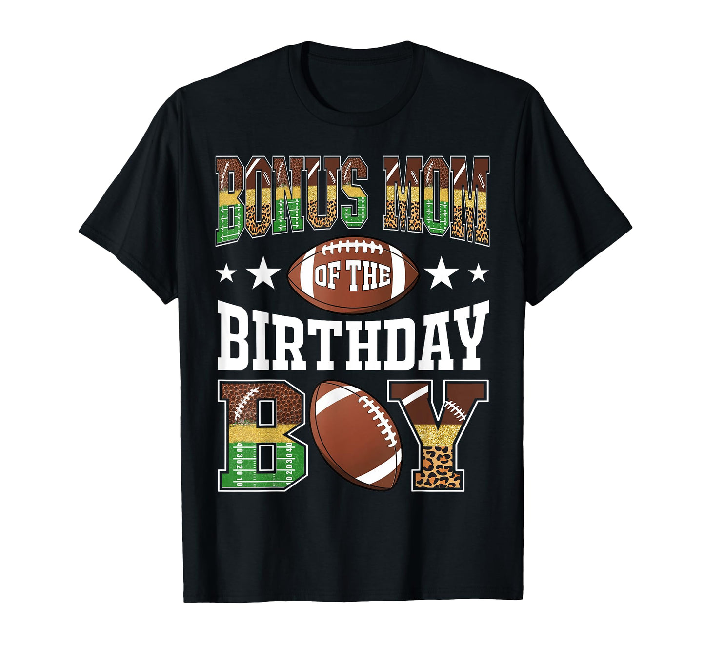 Bonus Mom Birthday Football T-Shirt - Casual Everyday Wear for Adults - T-Shirt, Sweatshirt, Hoodie