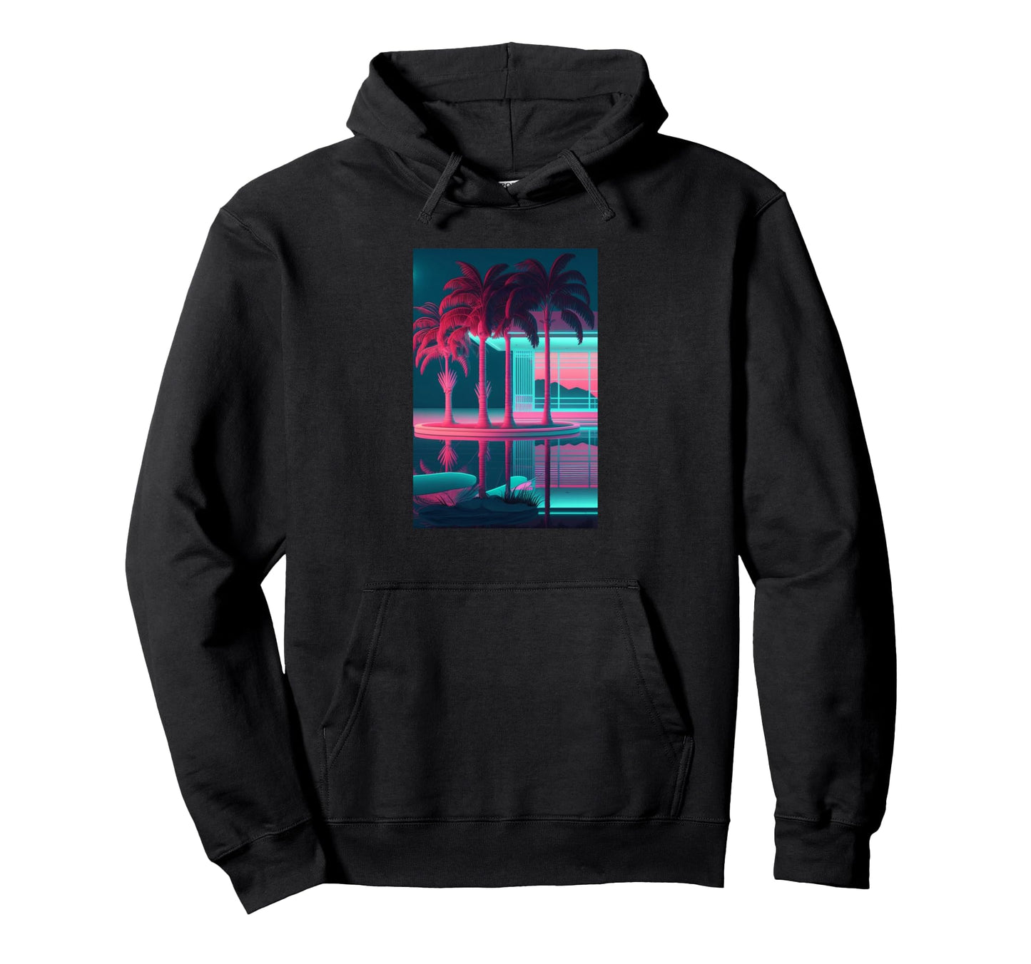 Vaporwave Aesthetic Trippy Tropical Hoodie - Minimalist Print Men Women - T-Shirt, Sweatshirt, Hoodie