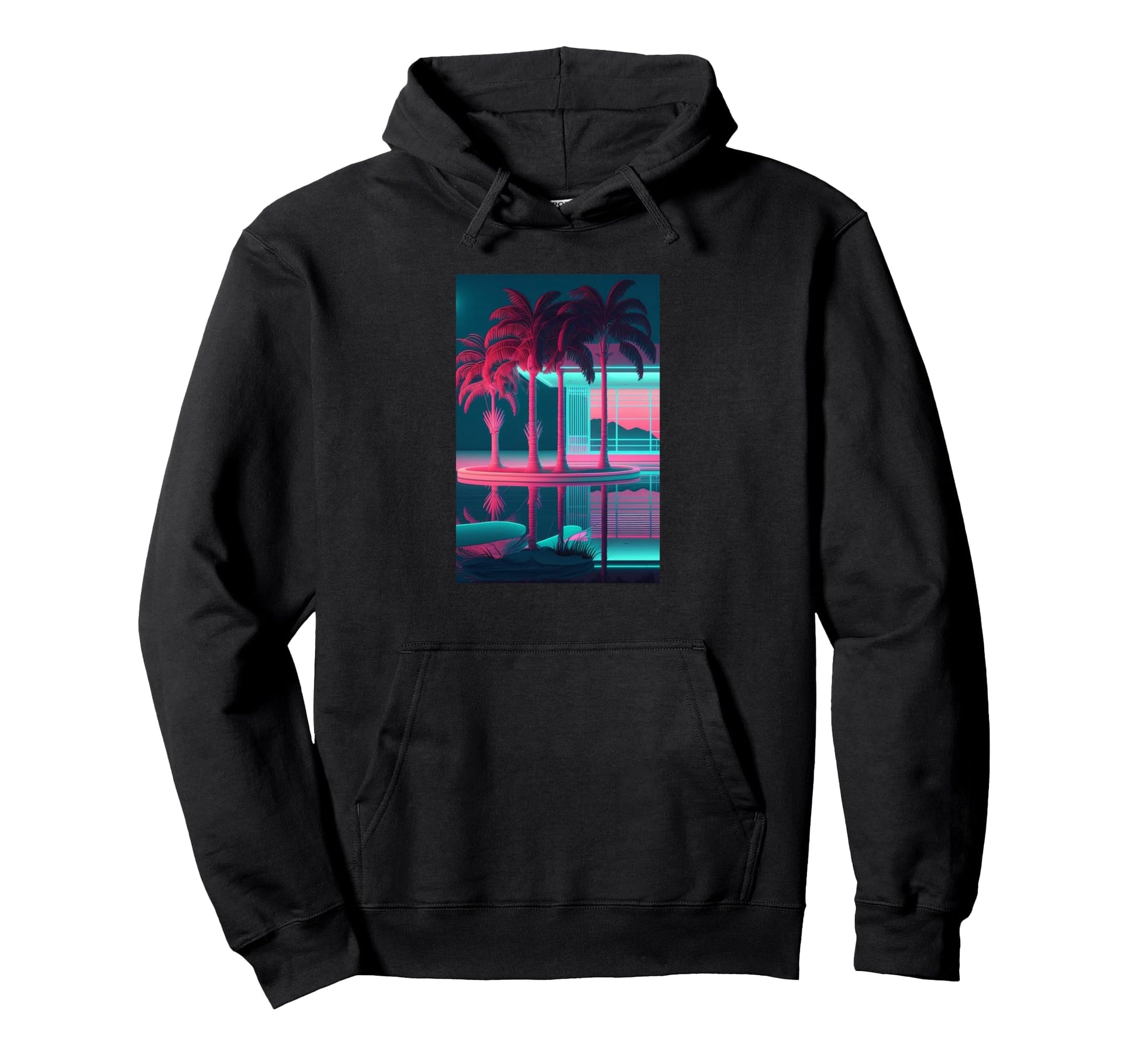 Vaporwave Aesthetic Trippy Tropical Hoodie - Minimalist Print Men Women - T-Shirt, Sweatshirt, Hoodie