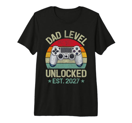 Mens Dad Level Unlocked Est 2027 T-Shirt - Aesthetic Graphic Unisex - T-Shirt, Sweatshirt, Hoodie
