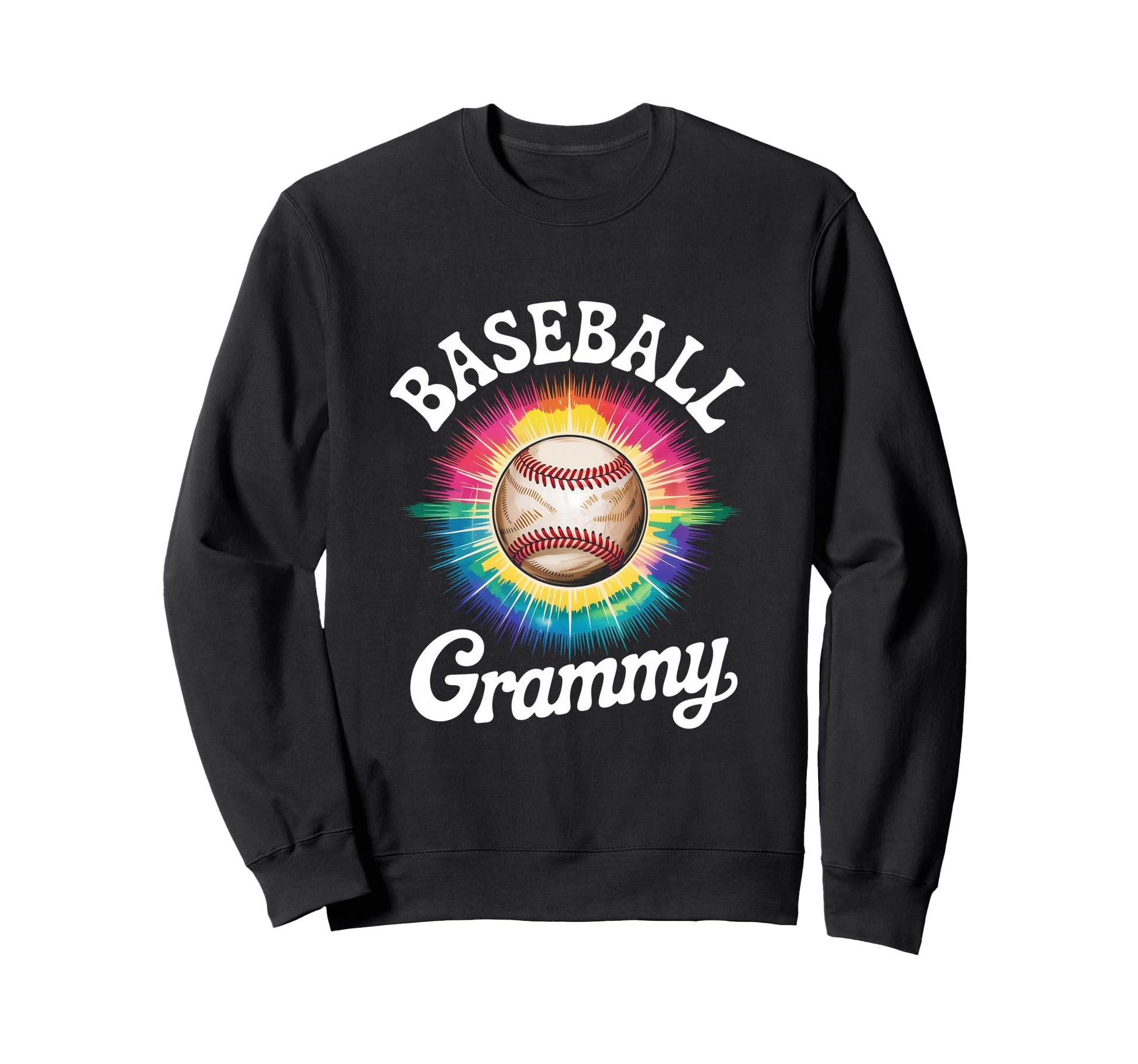 Baseball Grammy Tie Dye Colorful Sweatshirt - Novelty Apparel Men Women - T-Shirt, Sweatshirt, Hoodie