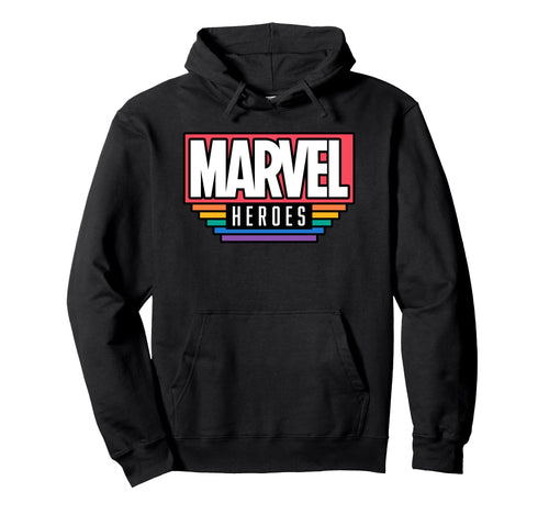 Marvel Pride Flag Rainbow Marvel Heroes Hoodie - Aesthetic Graphic Unisex - T-Shirt, Sweatshirt, Hoodie
