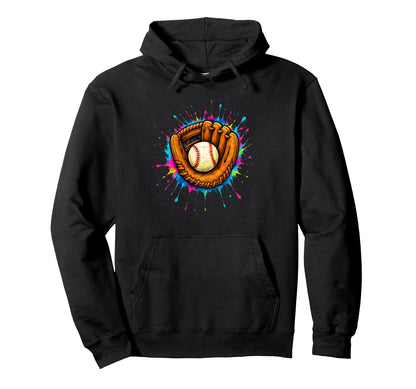 Baseball Colorful Baseball Player Hoodie - Unique Graphic Men Women - T-Shirt, Sweatshirt, Hoodie
