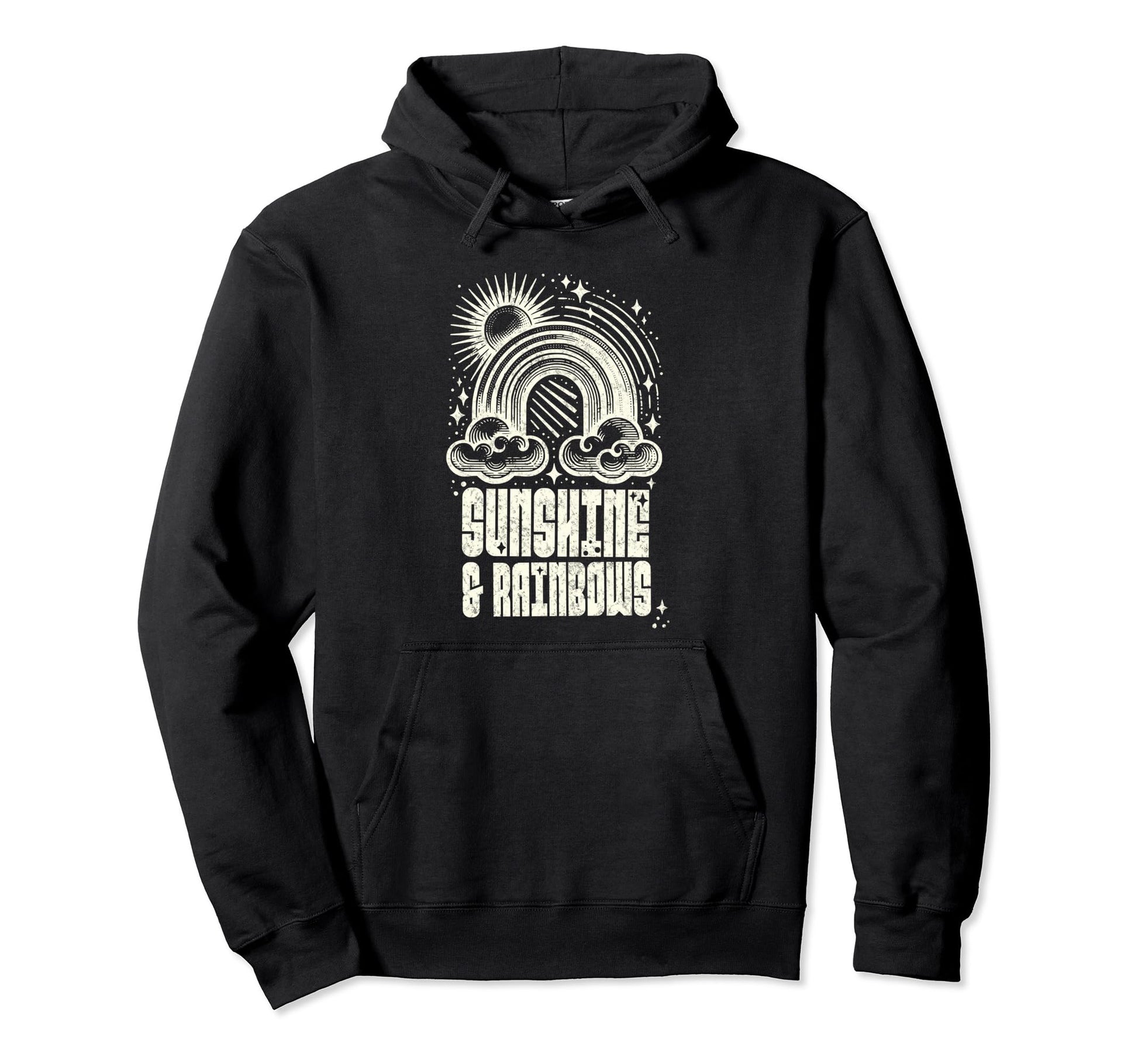Sunshine Rainbows Bold Deco Hoodie - Graphic Print for Adults - T-Shirt, Sweatshirt, Hoodie