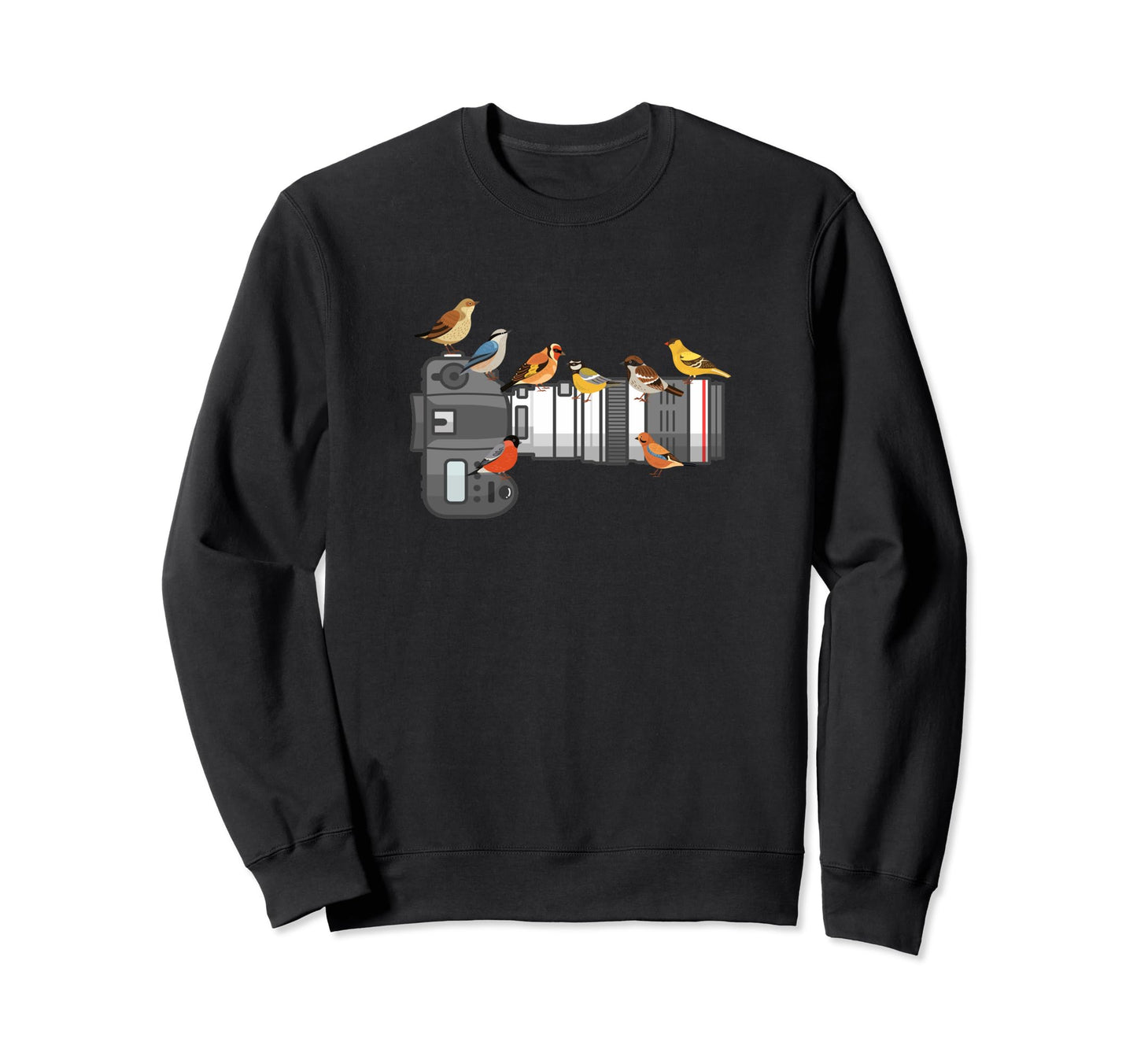 Bird Long Lens Camera Sunset Sweatshirt - Novelty Apparel for Adults - T-Shirt, Sweatshirt, Hoodie