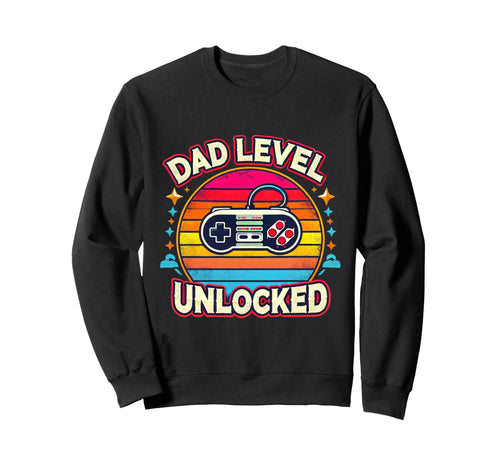 Dad Level Unlocked Funny New Dad Sweatshirt - Aesthetic Graphic Unisex - T-Shirt, Sweatshirt, Hoodie