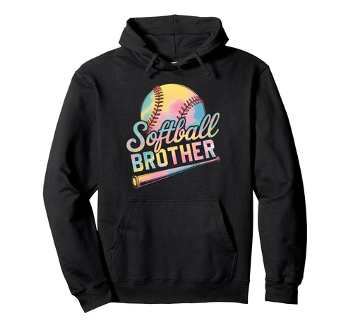 Softball Brother Tie Dye Grandma Hoodie - Trendy Graphic for Adults - T-Shirt, Sweatshirt, Hoodie
