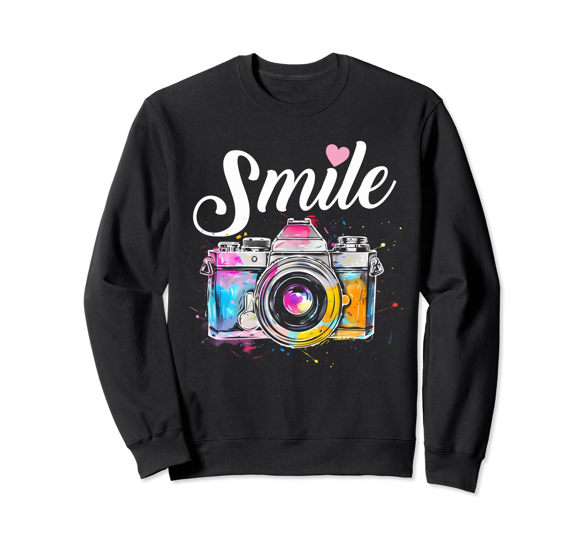 Photographer Smile Camera Funny Sweatshirt - Novelty Apparel for Adults - T-Shirt, Sweatshirt, Hoodie
