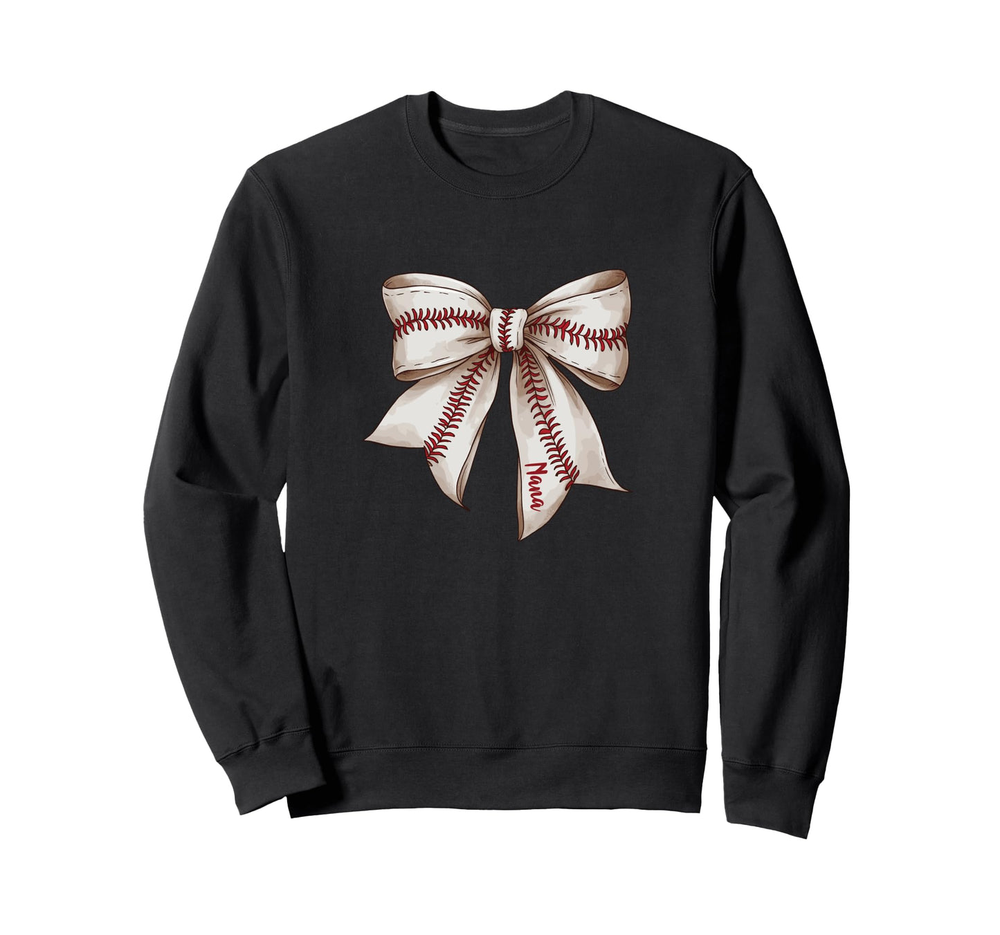 Baseball Nana Bow Grandma Sweatshirt - Fun Novelty Design Unisex - T-Shirt, Sweatshirt, Hoodie