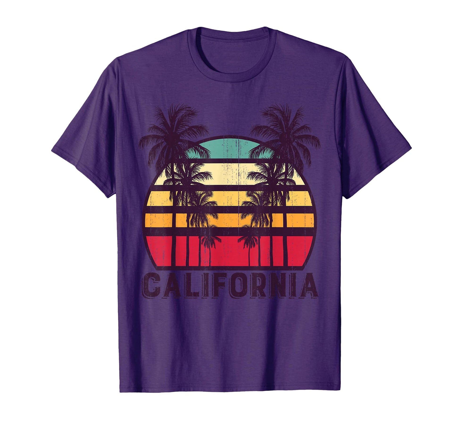 California Ca 70S Skyline Surf T-Shirt - Custom Art Print for Adults - T-Shirt, Sweatshirt, Hoodie