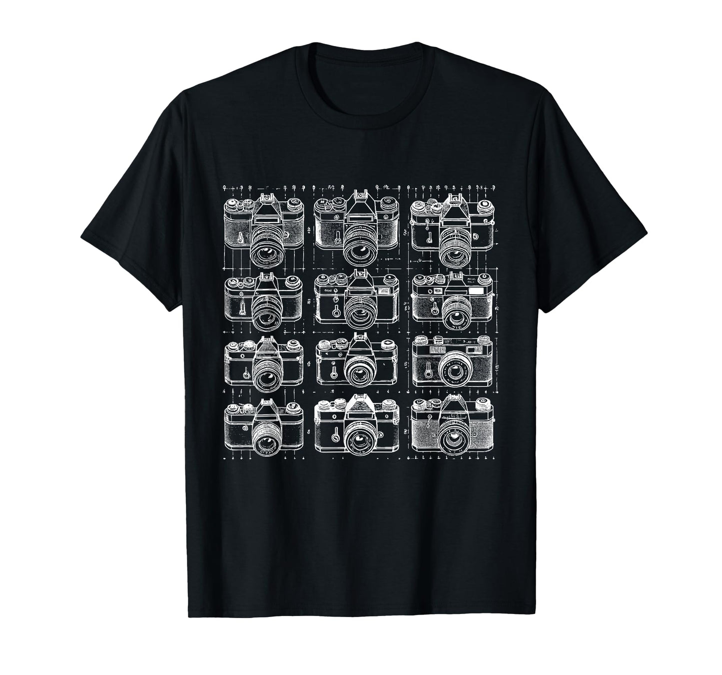 Camera Grid T-Shirt - Minimalist Print for Adults - T-Shirt, Sweatshirt, Hoodie