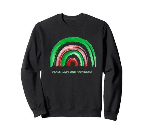 Peace Love And Happiness Sweatshirt - Aesthetic Graphic Men Women - T-Shirt, Sweatshirt, Hoodie