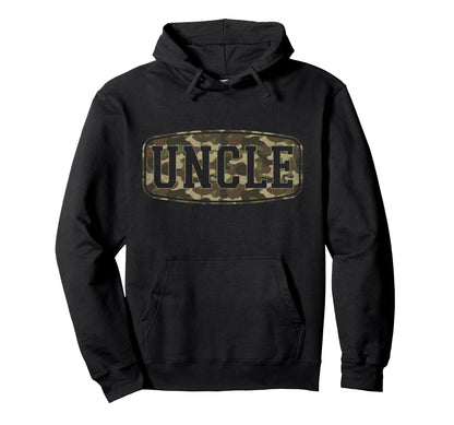 Camo Uncle Camourflage Badge Fathers Hoodie - Novelty Apparel Men Women - T-Shirt, Sweatshirt, Hoodie