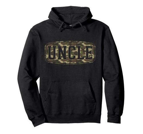 Camo Uncle Camourflage Badge Fathers Hoodie - Novelty Apparel Men Women - T-Shirt, Sweatshirt, Hoodie