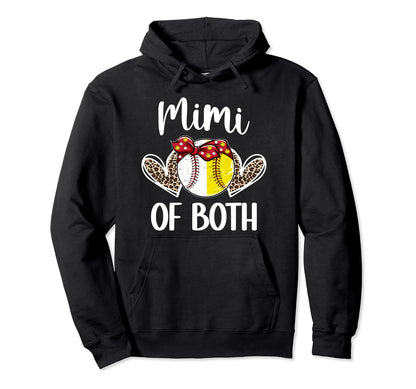 Mimi Both Baseball Softball Mimi Hoodie - Minimalist Print Men Women - T-Shirt, Sweatshirt, Hoodie