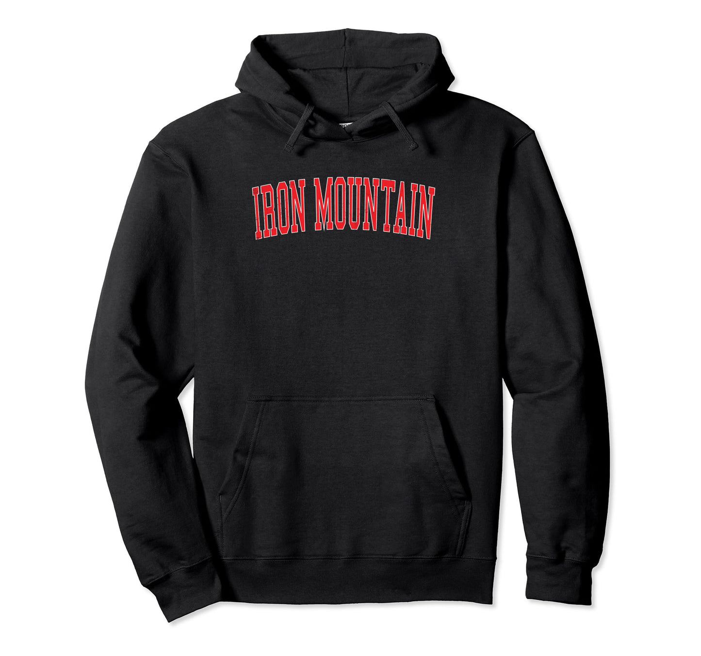 Iron Mountain Distressed Red Varsity Hoodie - Custom Art Print Men Women - T-Shirt, Sweatshirt, Hoodie