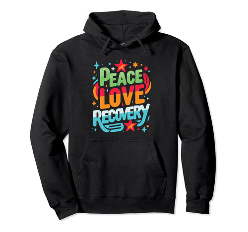 Substance Abuse Counselor Peace Love Hoodie - Aesthetic Graphic Men Women - T-Shirt, Sweatshirt, Hoodie