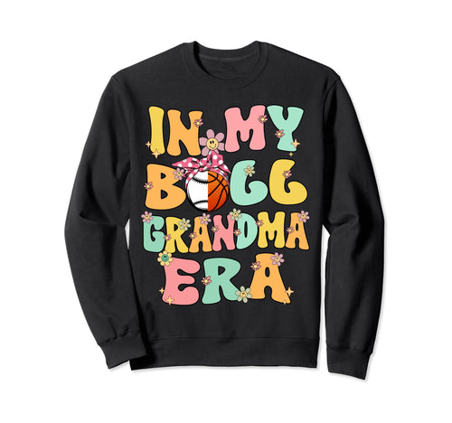 My Ball Grandma Era Groovy Baseball Sweatshirt - Trendy Graphic Unisex - T-Shirt, Sweatshirt, Hoodie