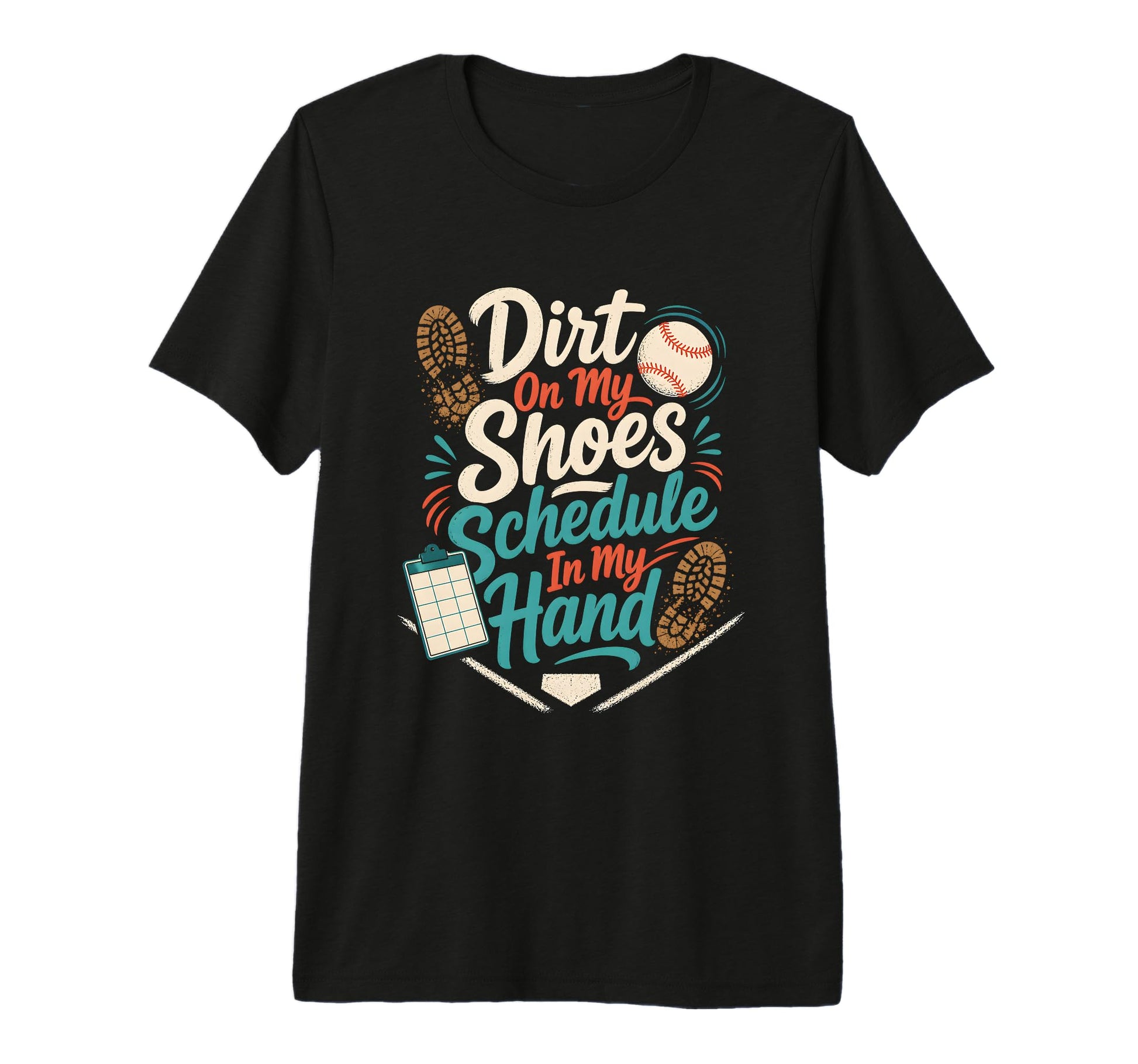 Funny Baseball Mom Dirt My Shoes Tri T-Shirt - Custom Art Print Unisex - T-Shirt, Sweatshirt, Hoodie