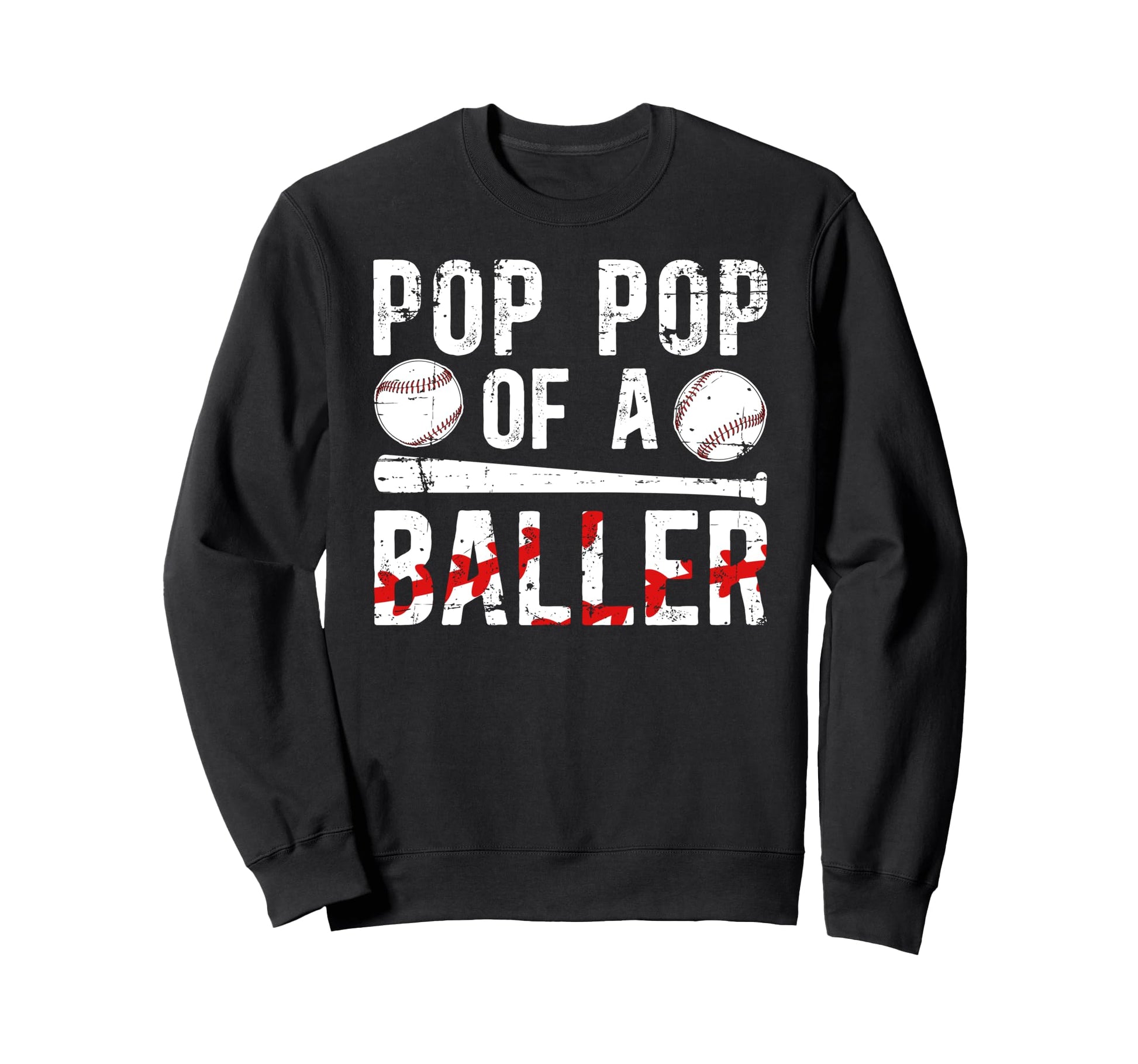Pop Pop Baller Baseball Pop Pop Sweatshirt - Unique Graphic Men Women - T-Shirt, Sweatshirt, Hoodie