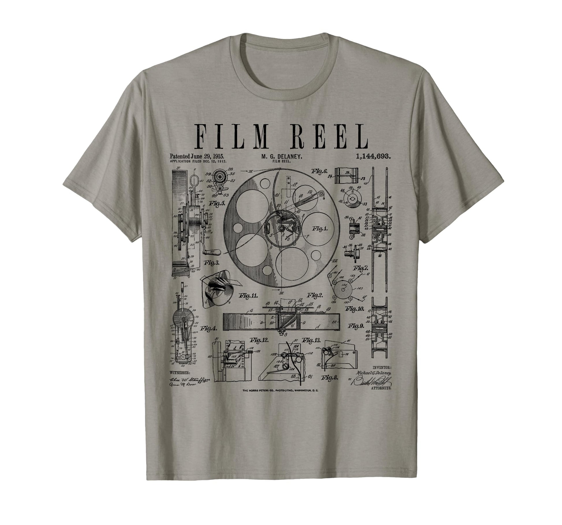 Cinematography Movie Film Reel Camera T-Shirt - Novelty Apparel for Adults - T-Shirt, Sweatshirt, Hoodie