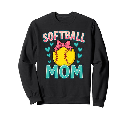 Proud Softball Mom Life Love My Sweatshirt - Aesthetic Graphic Men Women - T-Shirt, Sweatshirt, Hoodie