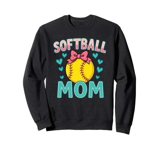 Proud Softball Mom Life Love My Sweatshirt - Aesthetic Graphic Men Women - T-Shirt, Sweatshirt, Hoodie