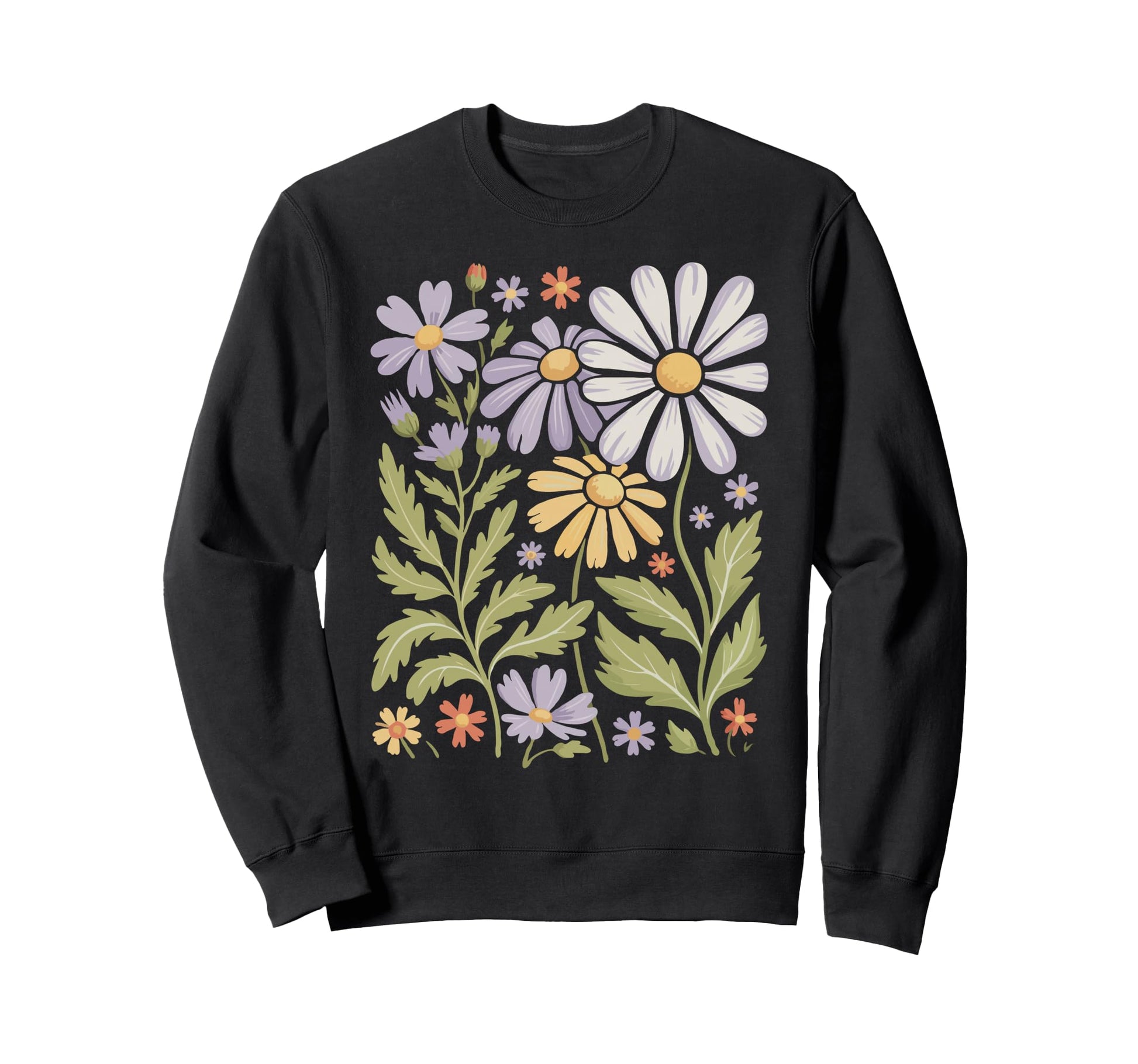 Wildflowers Flowers Pattern Summer Sweatshirt - Novelty Apparel Men Women - T-Shirt, Sweatshirt, Hoodie
