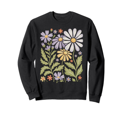 Wildflowers Flowers Pattern Summer Sweatshirt - Novelty Apparel Men Women - T-Shirt, Sweatshirt, Hoodie
