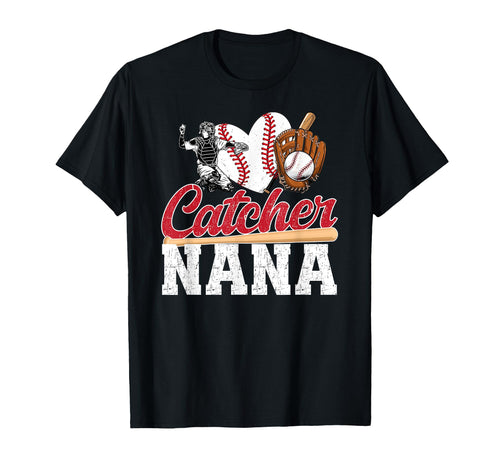 Baseball Catcher Nana Grandma Nana T-Shirt - Custom Art Print for Adults - T-Shirt, Sweatshirt, Hoodie