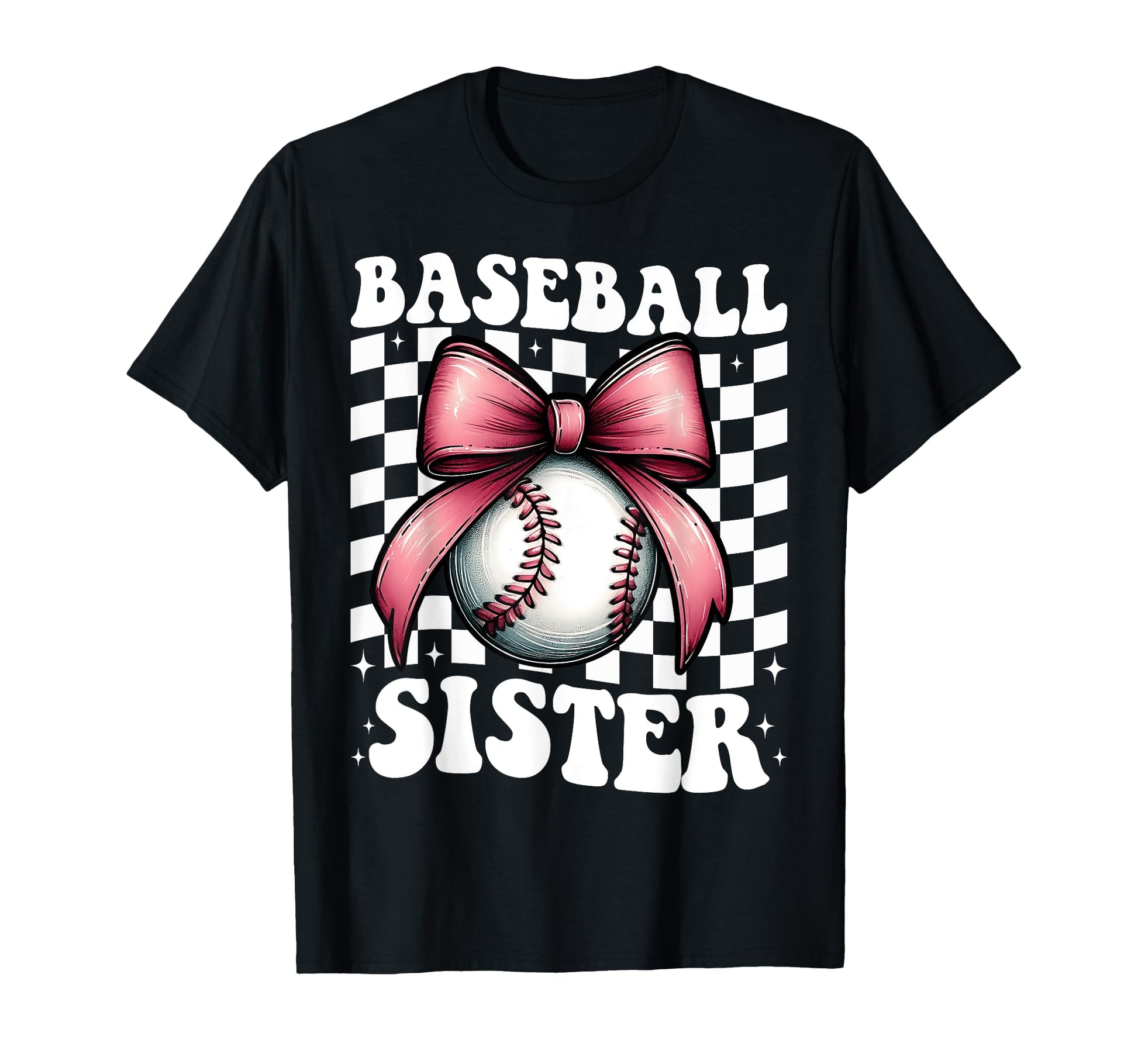 Baseball Sister Baseball Coquette Bow T-Shirt - Custom Art Print Unisex - T-Shirt, Sweatshirt, Hoodie