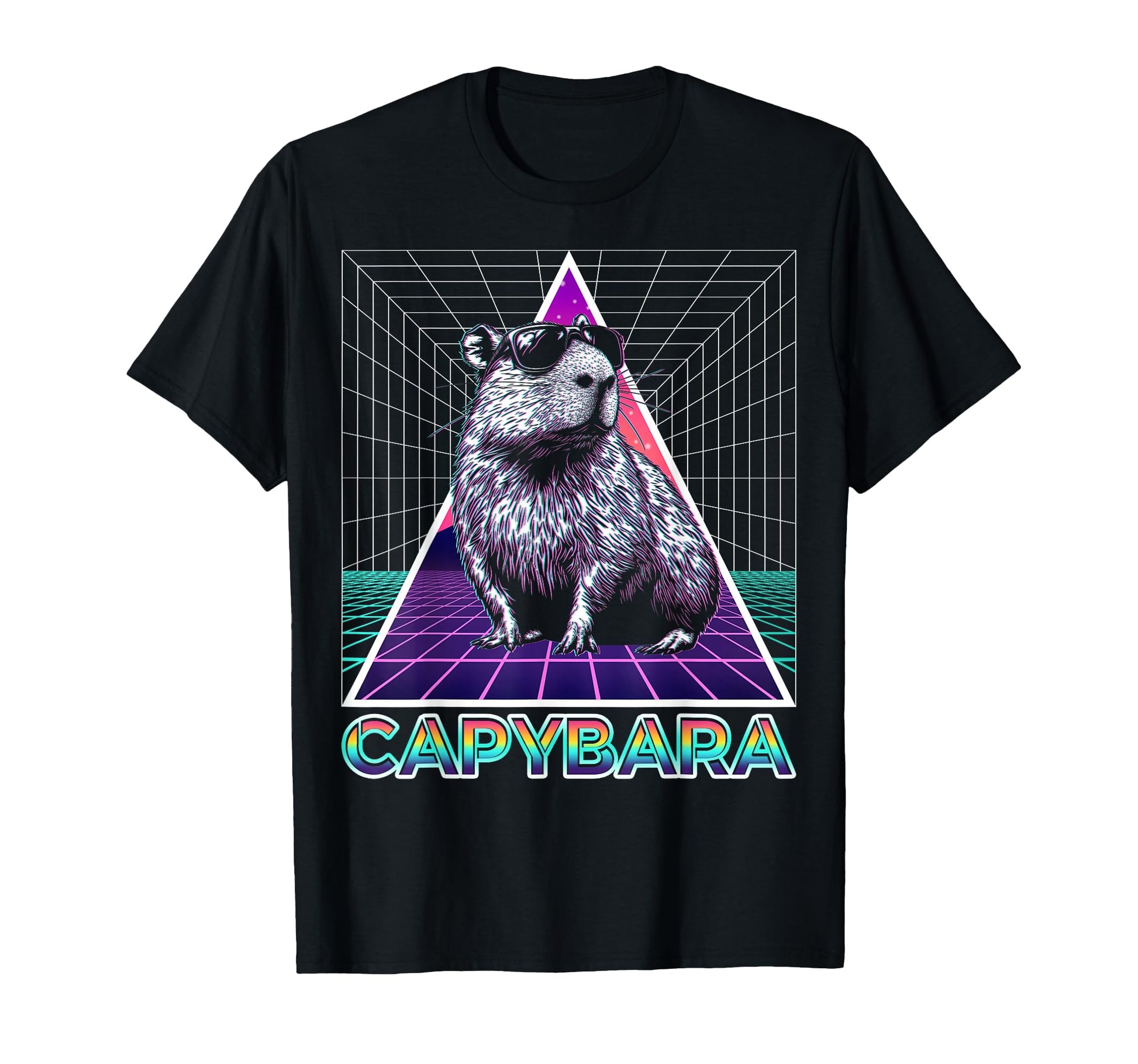 Capybara Capibara Sunglasses Vaporwave T-Shirt - Graphic Print for Adults - T-Shirt, Sweatshirt, Hoodie
