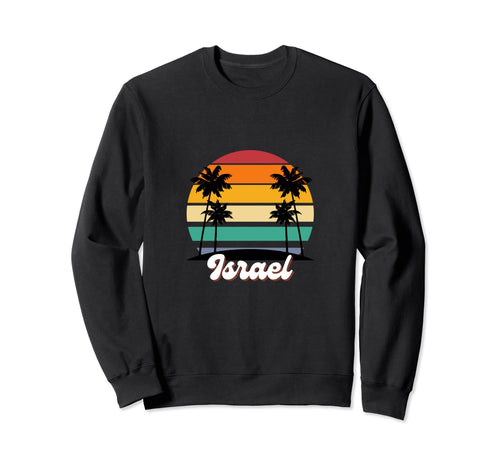 Israel Rainbow Palm Trees Beach Sweatshirt - Novelty Apparel Unisex - T-Shirt, Sweatshirt, Hoodie