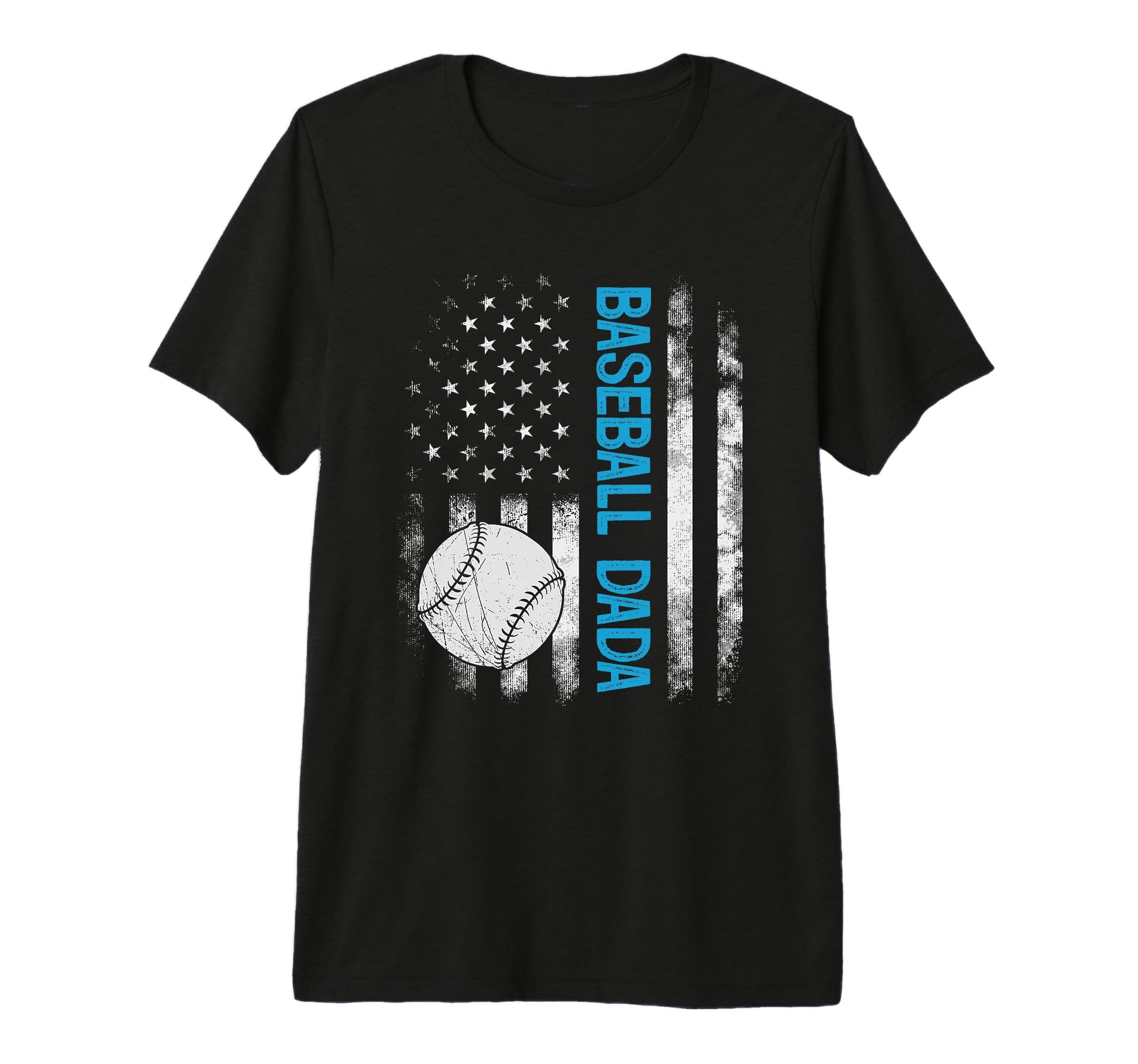Mens Baseball Dada American Flag Fathers T-Shirt - Trendy Graphic Unisex - T-Shirt, Sweatshirt, Hoodie