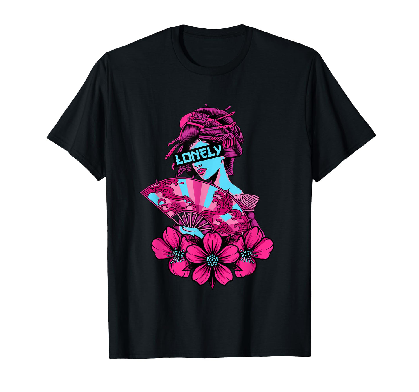 Geisha Lonely Soft Grunge T-Shirt - Casual Everyday Wear for Adults - T-Shirt, Sweatshirt, Hoodie