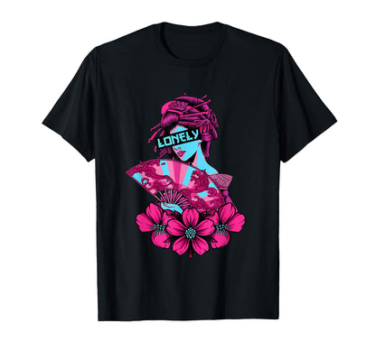 Geisha Lonely Soft Grunge T-Shirt - Casual Everyday Wear for Adults - T-Shirt, Sweatshirt, Hoodie