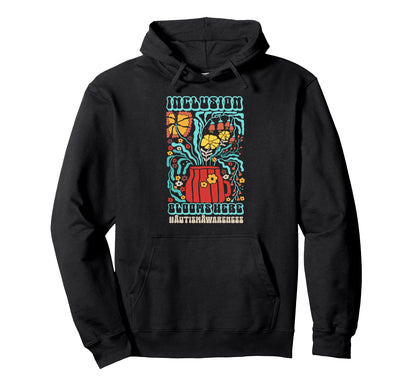 Autism Inclusion Blooms Here Boho Floral Hoodie - Unique Graphic for Adults - T-Shirt, Sweatshirt, Hoodie