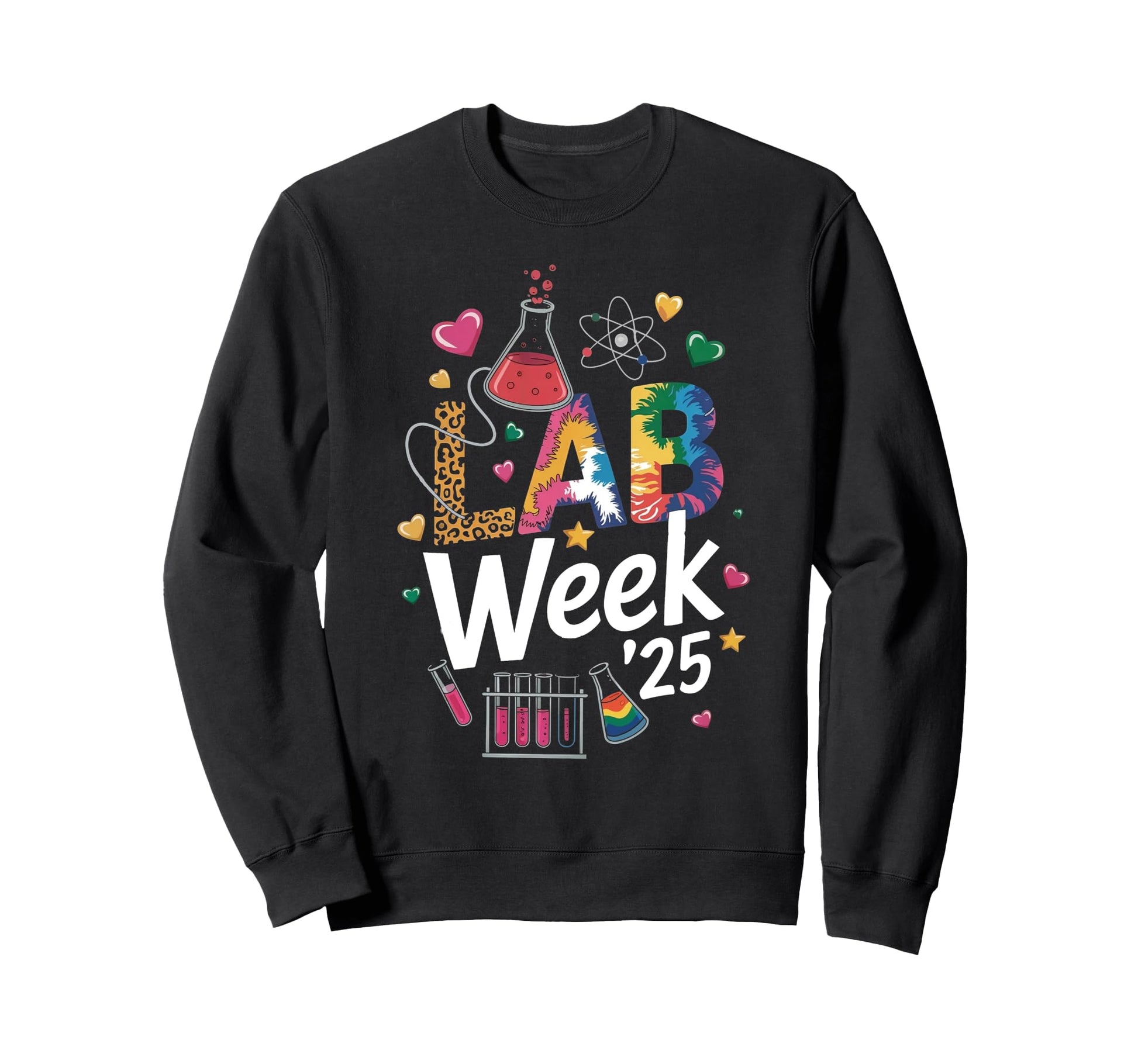 Rainbow Colorful Lab Week 2025 Sweatshirt - Minimalist Print Men Women - T-Shirt, Sweatshirt, Hoodie