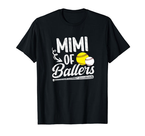 Mimi Ballers Baseball Softball Mimi T-Shirt - Fun Novelty Design Men Women - T-Shirt, Sweatshirt, Hoodie