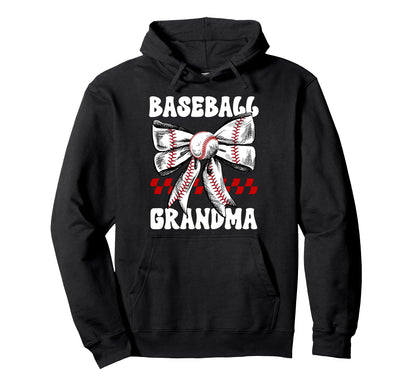 Baseball Grandma Baseball Player Hoodie - Minimalist Print Men Women - T-Shirt, Sweatshirt, Hoodie