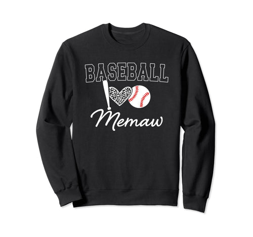 Baseball Memaw Baseball Game Day Sweatshirt - Novelty Apparel Unisex - T-Shirt, Sweatshirt, Hoodie