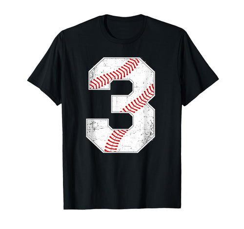 Baseball Fan Number 3 Sports Jersey T-Shirt - Trendy Graphic Men Women - T-Shirt, Sweatshirt, Hoodie