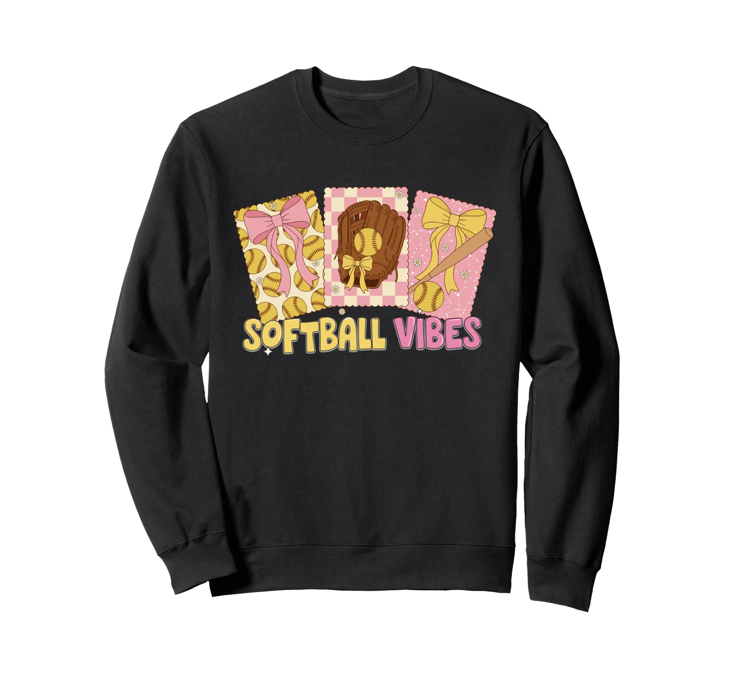 Softball Coquette Bow Softball Sweatshirt - Fun Novelty Design Unisex - T-Shirt, Sweatshirt, Hoodie