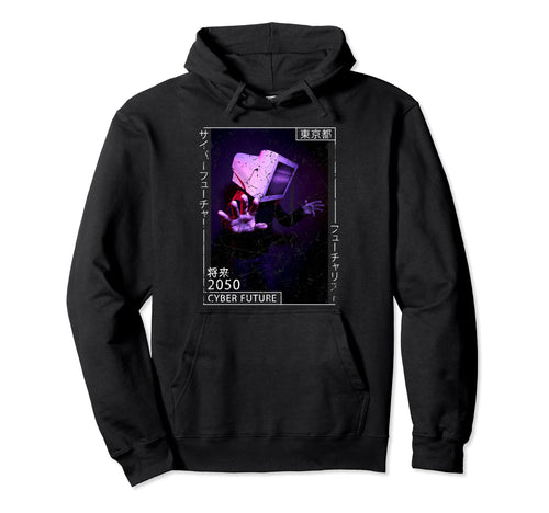 Japanese Aesthetic Cyberpunk Cyborg Hoodie - Unique Graphic Unisex - T-Shirt, Sweatshirt, Hoodie