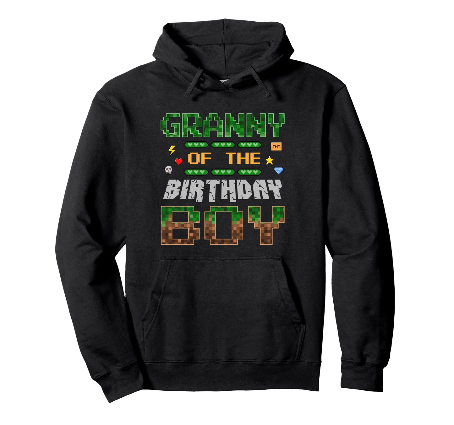 Granny Birthday Pixel Gamer Family Love Hoodie - Graphic Print Unisex - T-Shirt, Sweatshirt, Hoodie